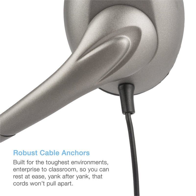 Cyber Acoustics سماعة رأس USB مونو AC-840 من سايبر أكوستيكس، سماعة مع ميكروفون، رائعة للتعليم والمكاتب ومراكز الاتصال (AC-840) - Image 4
